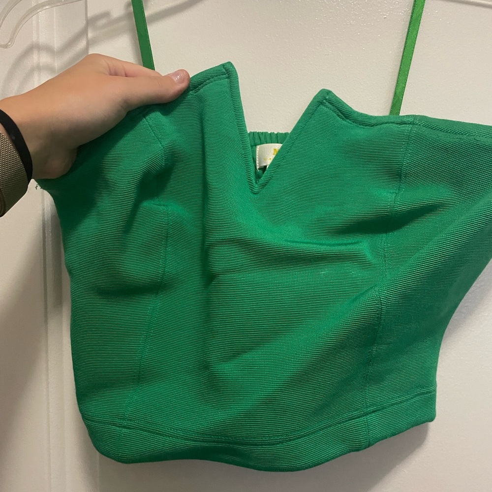 Maeve Green Smocked Top